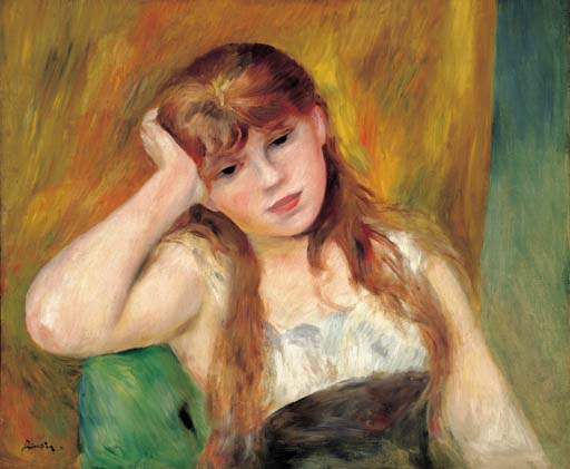 Camille Pissarro (1830-1903) , Soleil couchant à Eragny