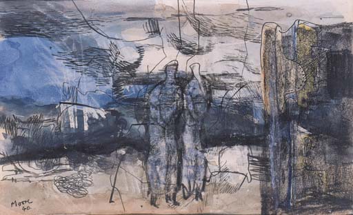Figures in a Landscape; Stringed Figures in Lead 
