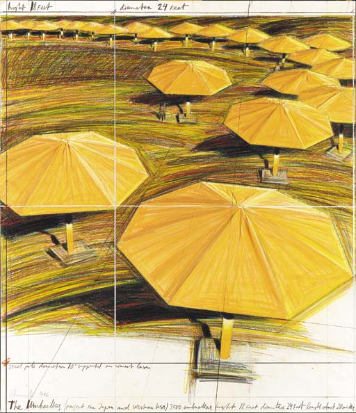 Christo (b. 1935) , The Umbrellas (Project for Japan and Western USA
