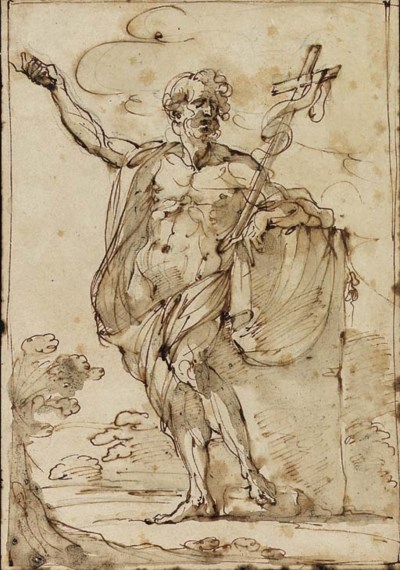 Ubaldo Gandolfi (17281781) , The Baptist preaching in the wilderness