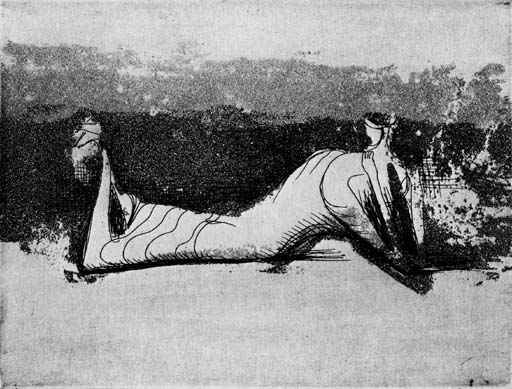 Draped and reclining Figure 

