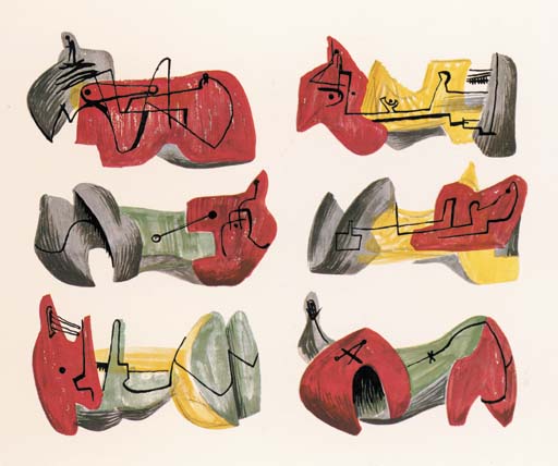 Six reclining Figures 
