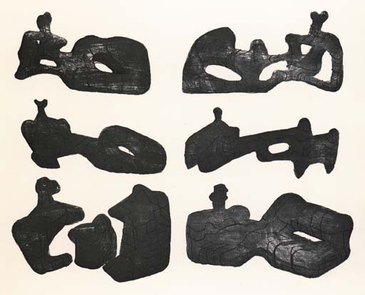 Six reclining Figures 
