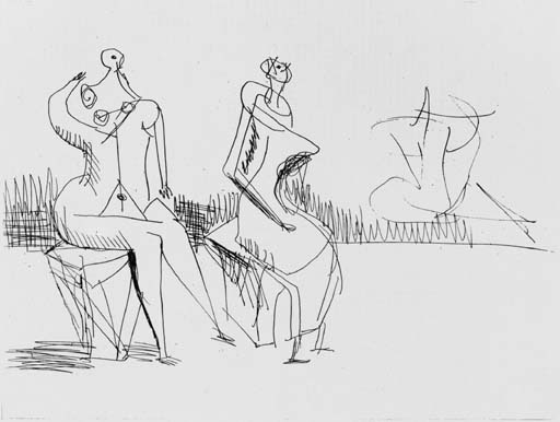 Two seated Figures II 
