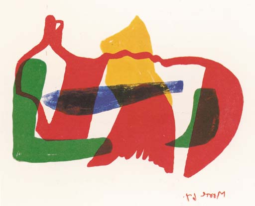 Multicoloured reclining Figure 
