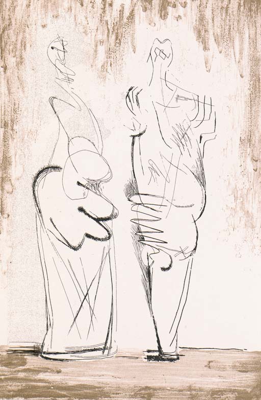 Two standing Figures No. XII 
