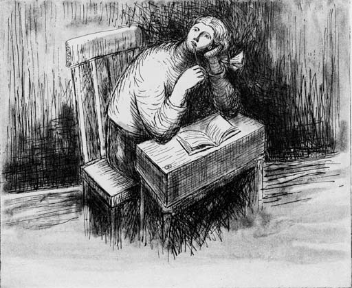 Girl doing Homework VI 
