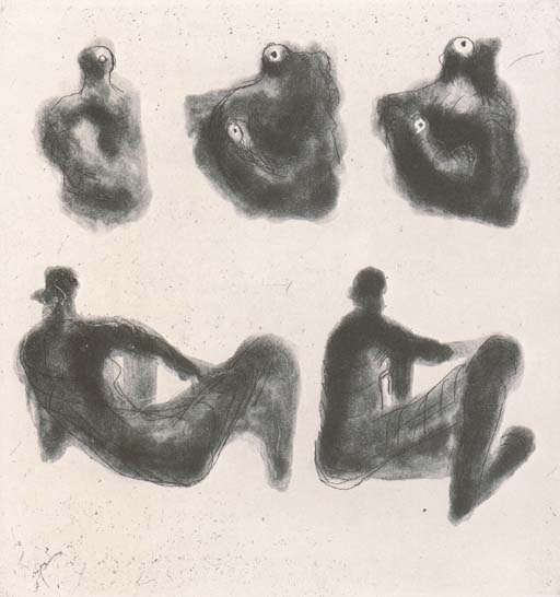Mother and Child and reclining Figures 
