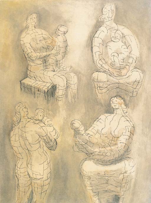 Four Mother and Child Studies 
