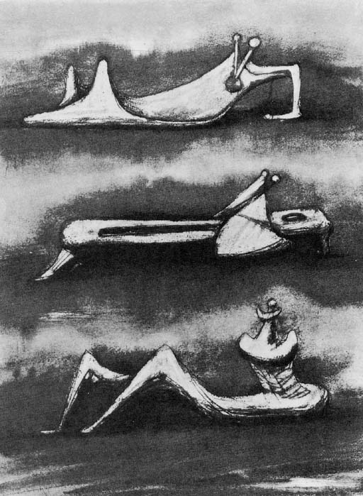 Figures with Smoke Background 
