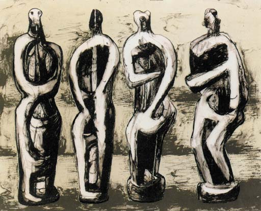 Four standing Figures 
