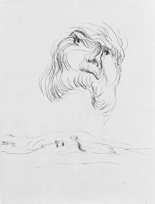 Interpretation from Dürer's Portrait of Conrad Verkell with Landscape 

