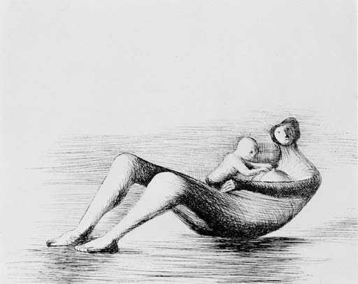 Reclining Mother and Child I 
