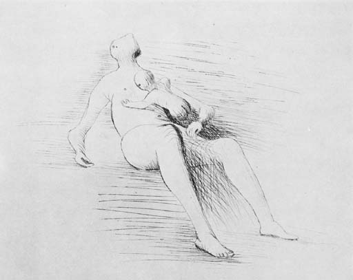 Reclining Mother and Child II 
