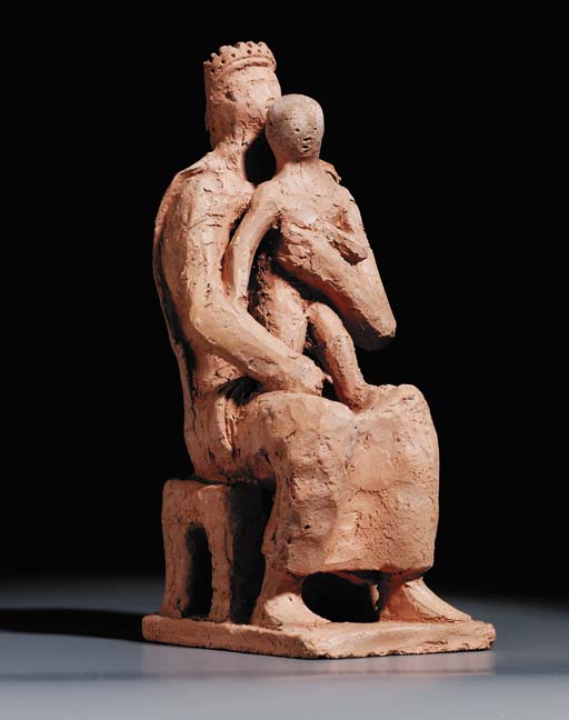 Madonna and Child; maquette for the Northampton Madonna and Child 
