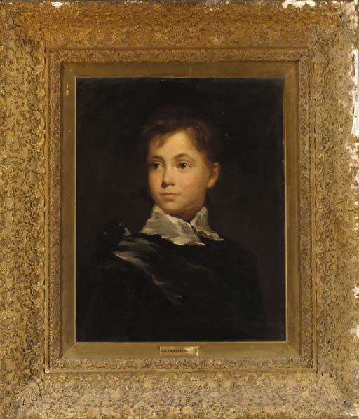 Portrait of a boy, bust-length, in Van Dyck costume 
