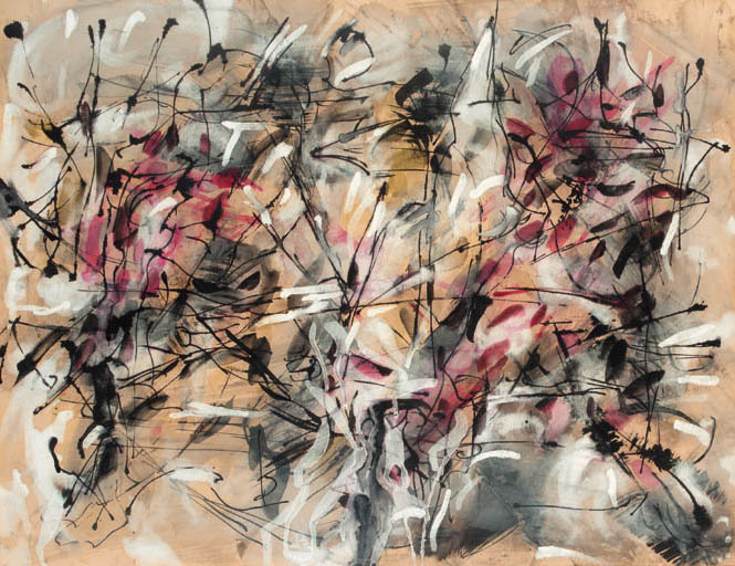 Composition rose et bleue 
