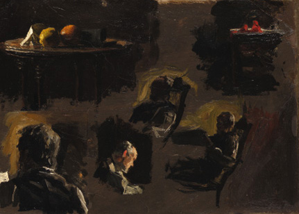 Group of Sketches: Eakins' Father, Table with Oranges 
