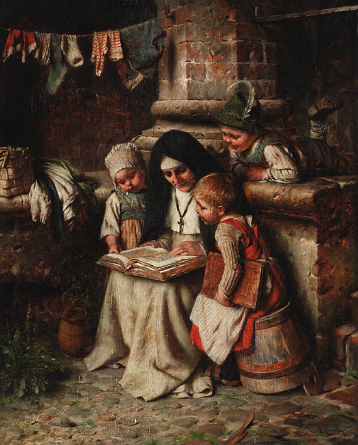 Hermann Kaulbach (German, 1846-1909) , Sitting for a meal | Christie's