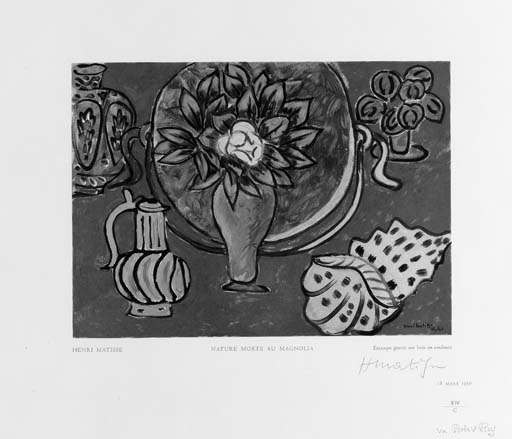 Nature morte au magnolia, from Estampes, by Robert Rey 
