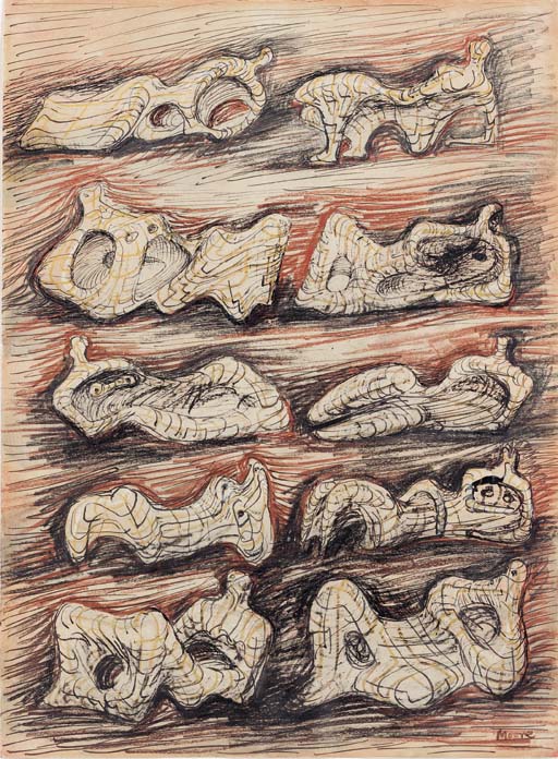 Studies for Reclining Figure 

