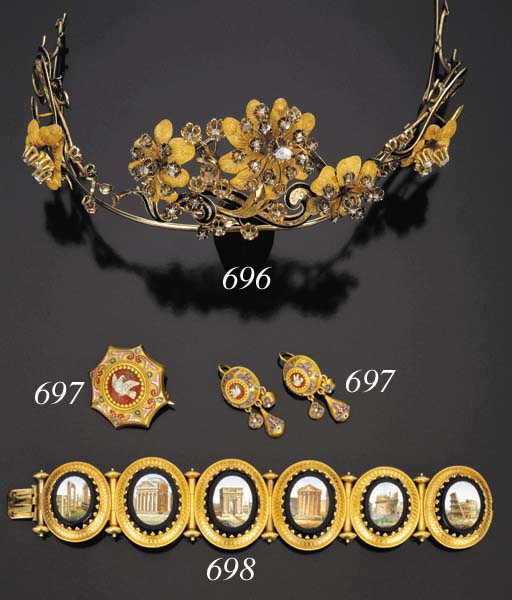 Antica Demi Parure In Micromosaico
