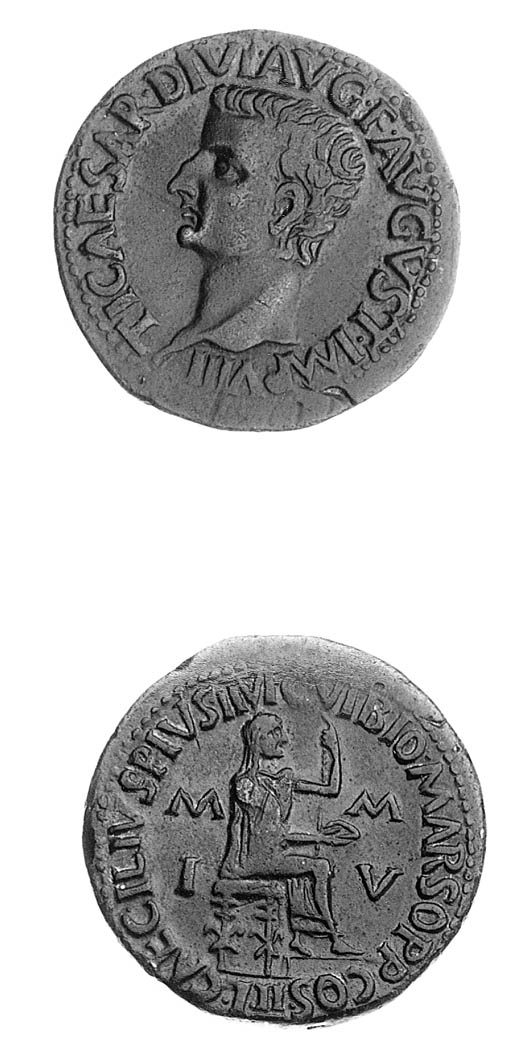Tiberius A D 14 37 Rev Ae 30 Utica Africa Bare Head Left Rev C Vibio Marso