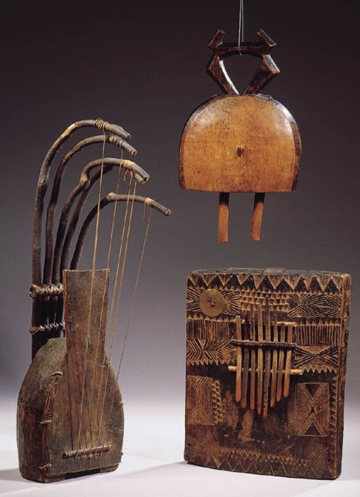 THREE NORTHERN CONGO MUSICAL INSTRUMENTS