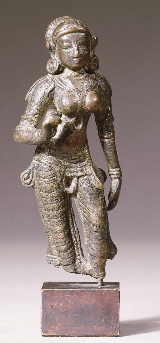 a south indian, chola dynasty, bronze figure of sita