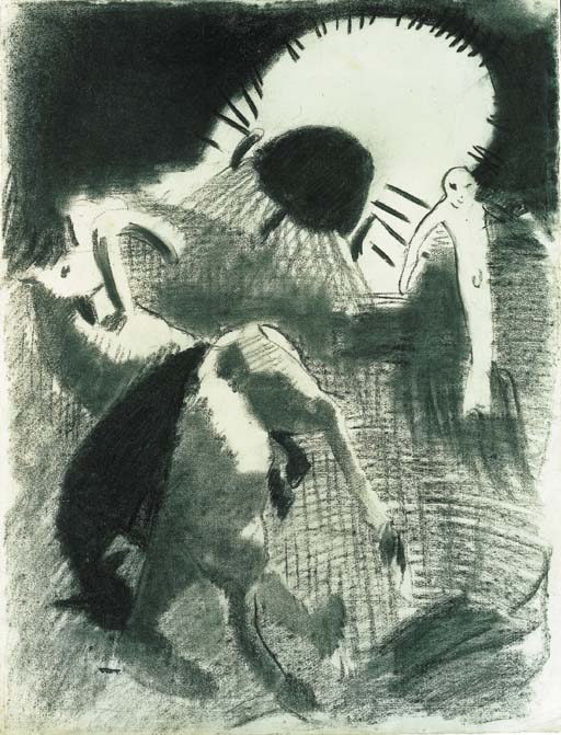 Cheval au soleil noir 
