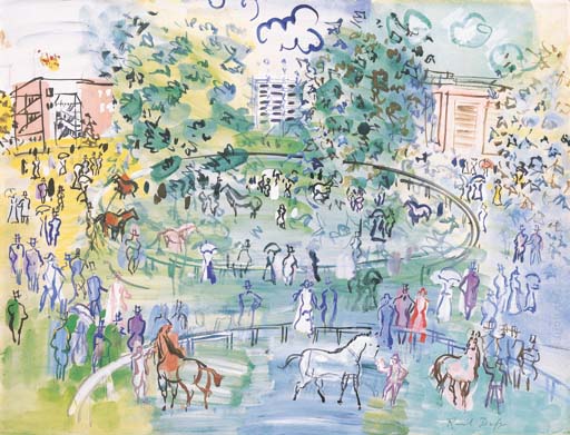 Raoul Dufy (1877-1953) , Les deux paddocks à Ascot | Christie's