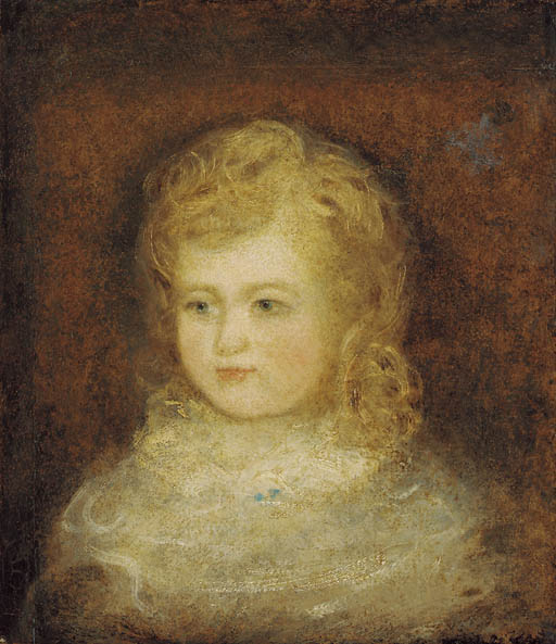 Portrait of William Fisher, son of the Reverend John Fisher, Archdeacon of Berkshire, bust-length, in a white dress
