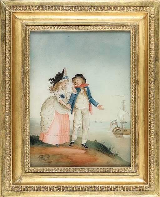 A REVERSE PAINTING ON GLASS , CIRCA 1800 Christie's