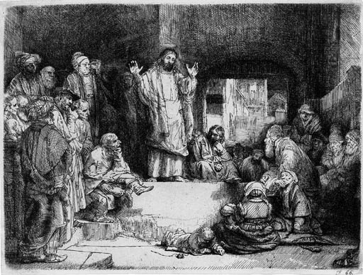 Christ preaching ('La petite Tombe') (B., Holl. 67; H. 256) 
