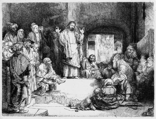 Christ preaching ('La Petite Tombe') (B., Holl. 67; H. 256) 
