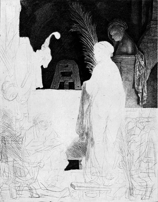 The Artist drawing from the Model (B., Holl. 192; H. 231) 
