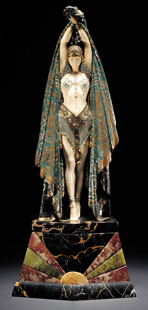 bronze and ivory figures