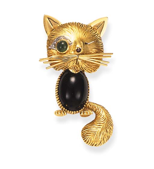 A Chat Malicieux Brooch By Van Cleef Arpels