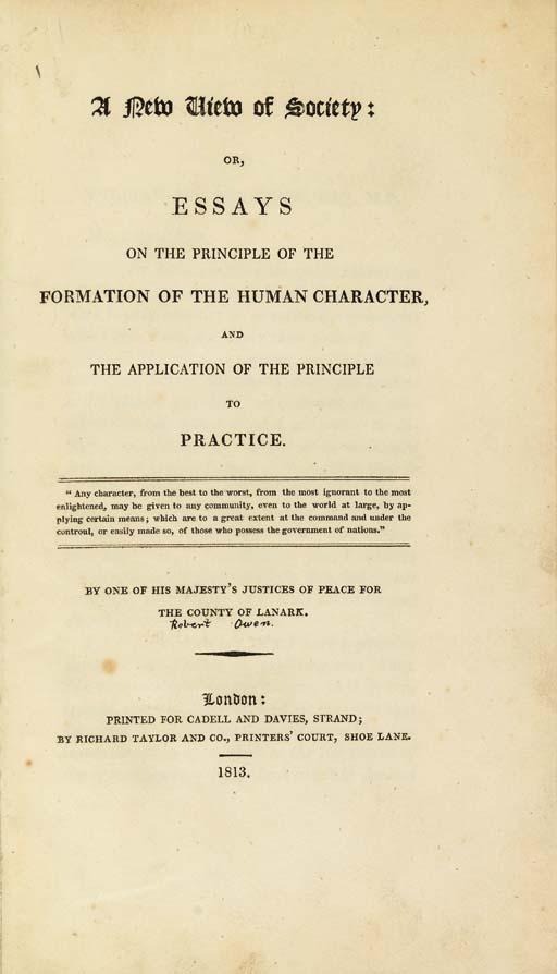 Robert owen essays picture