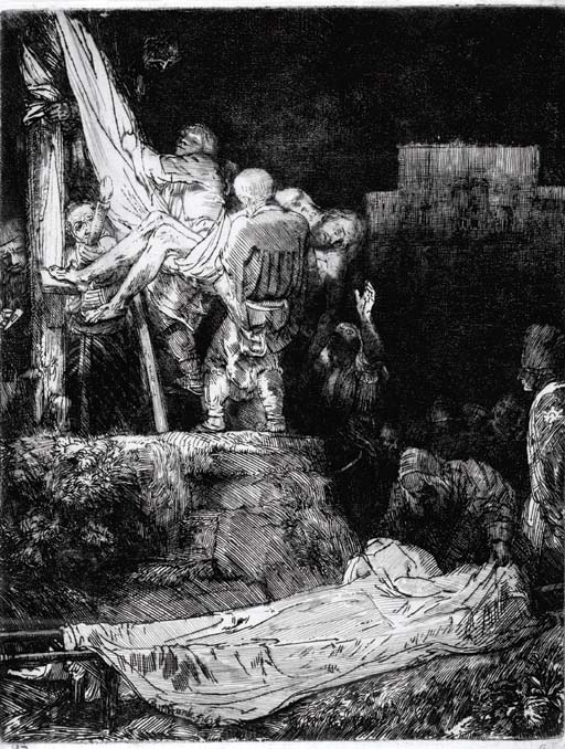 The Descent from the Cross by Torchlight (B., Holl. 83; H. 280) 
