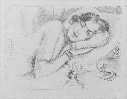 Figure endormie aux Babouches (D.-M. 512) 
