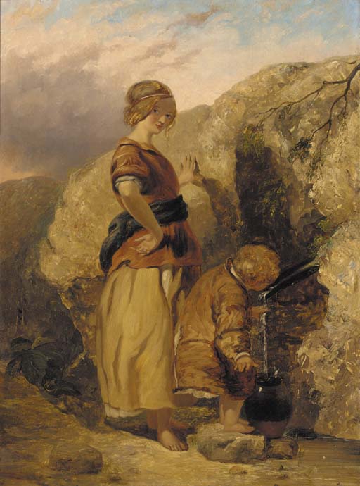 At the spring 

