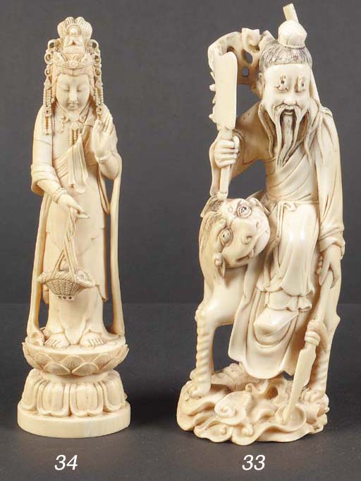 A Chinese ivory carving of Guanyin 19th Century Christie's