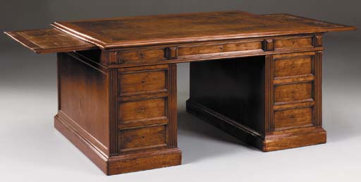 A French Mahogany Partners Desk Late 19th Century Christie S