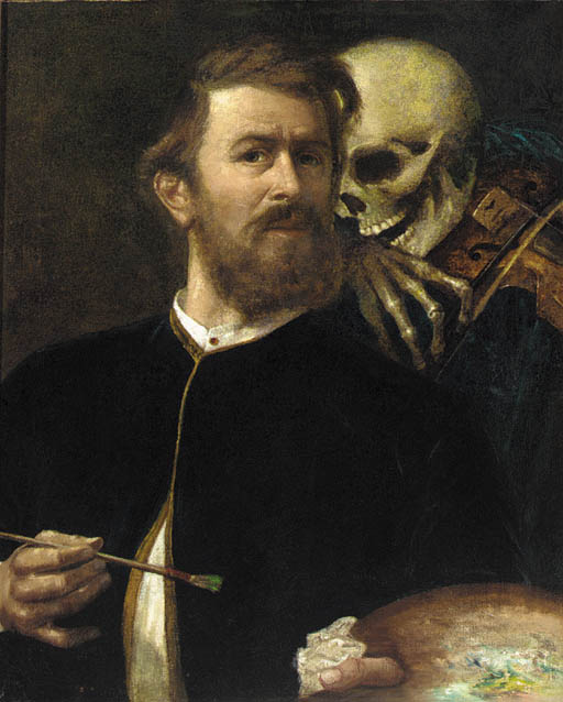 After arnold b cklin swiss 1827 1901 self portrait with death