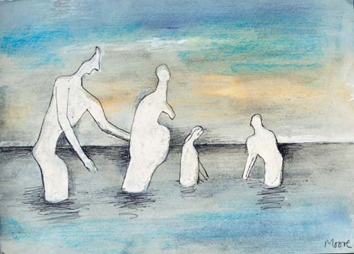 Four Sea-Bathers 
