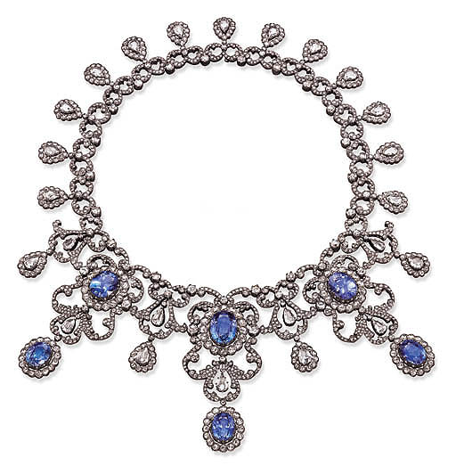 A SAPPHIRE AND DIAMOND NECKLACE | Christie's