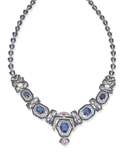 sapphire and diamond necklace