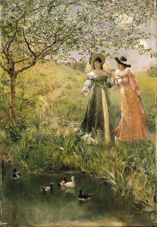 Camille-Felix Bellanger (French, 1853-1923) , Watering the