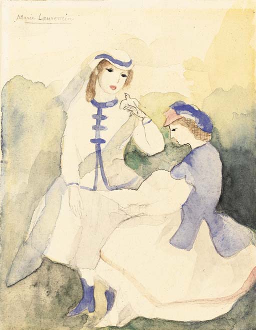 Marie Laurencin (18851956) , Deux jeunes filles avec l